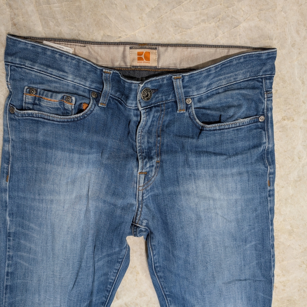 Boss Light Blue Slim Straight Jeans